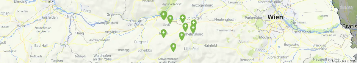 Kartenansicht für Apotheken-Notdienste in der Nähe von Hürm (Gemeinde, Niederösterreich) (77)